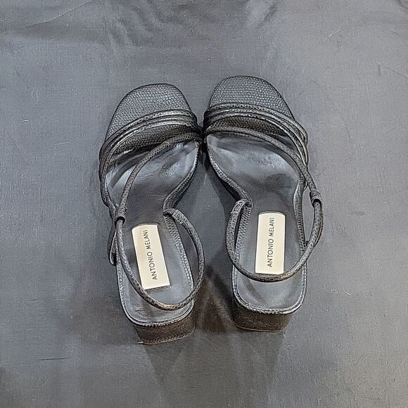 ANTONIO MELANI SQUARE TOE LOW BLOCK HEEL SANDAL - Picture 6 of 15